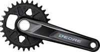 Shimano Fahrradkurbel, Kurbelgarnitur DEORE FC-M6120-1 12-fach, 32T, 175 mm