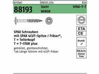 SPAX Teller 100er Pack Tellerkopfschraube R 88193 Spitze/T-STAR 10x220/80-T50...