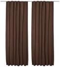 Beautissu Vorhang 2er Set Thermovorhang Gardine Braun Amelie TK, 140x245cm,...