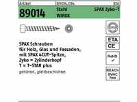 SPAX Schraube 100er Pack ZYLKOschraube R 89014 T-STAR 6x 180-T30 Stahl WIROX...