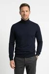 Rollkragenpullover OLYMP "OLYMP Strick Casual", Herren, Gr. XXL, blau (marine),