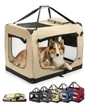 lionto Tiertransportbox stabil aus Textil, f&uuml;r Hunde und Katzen bis 22 kg, 90x61x65