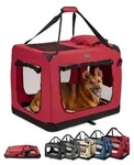 lionto Tiertransportbox stabil aus Textil, f&uuml;r Hunde und Katzen bis 18 kg, 82x58x58