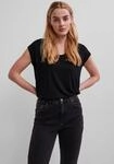 Rundhalsshirt PIECES "PCBILLO TEE SOLID NOOS BC", Damen, Gr. XS, schwarz, Jersey,