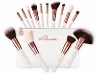 Luvia Cosmetics Kosmetikpinsel-Set Essential Brushes - Feather White, 15 tlg.,...