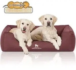 Knuffelwuff Tierbett Hundebett Leon, Orthop&auml;disch rot 85 cm x 120 cm