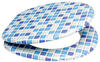Sanilo WC-Sitz Mosaik Blau, mit Absenkautomatik