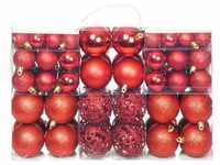 vidaXL Christmas Ornaments Red (100 Pieces)