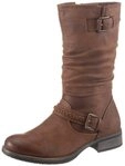 Rieker Stiefel, Boots, Winterboots, Blockabsatz mit gerafftem slouchy-Schaft