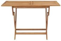 vidaXL Gartentisch, Klappbarer Outdoor Tisch 120x70x75 cm Teak Massivholz