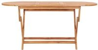 vidaXL Gartentisch, Klappbarer Outdoor Tisch 160&times;80&times;75 cm Teak Massivholz