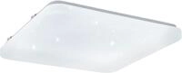 EGLO LED Deckenleuchte FRANIA-S Deckenlampe, wei&szlig;, Kristalleffekt, geringe