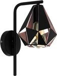 EGLO Wandleuchte CARLTON 4 Wandlampe, IP20, Stahl, Wohnzimmerlampe, B&uuml;rolampe,