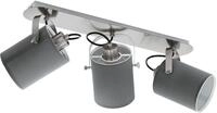 EGLO Deckenspot "VILLABATE", grau (nickelfarben, grau), 3, Leuchten, Deckenlampe,
