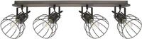 EGLO Deckenspot "SAMBATELLO", braun (braun, silberfarben), 4, Leuchten, Deckenlampe,