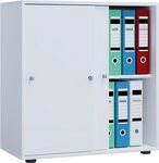 VCM Aktenschrank B&uuml;roschrank mit Schiebt&uuml;ren Lona B. 70 x H. 73 x mit 2 F&auml;chern,