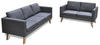 vidaXL Sofa Sofa Set 2-Sitzer und 3-Sitzer Stoff Dunkelgrau