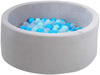 Knorrtoys® Bällebad Soft, Grey, mit 300 Bällen soft Blue/Blue/transparent,...