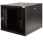 LogiLink Netzwerkschrank W12A40B, Wandmontiertes Regal, 50 kg, 17 kg, Schwarz