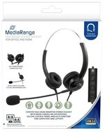 Mediarange Stereo Headset mit Mikrofon und Bedienungsfunktion MROS304 Headset