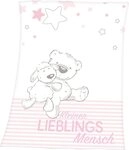 Babydecke Kleiner Lieblingsmensch, Baby Best, mit tollem Motiv und Schriftzug,