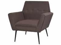 vidaXL Chair in Brown Fabric and Steel