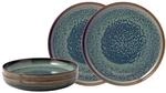 Geschirr-Set "Tafel-Set Crafted Breeze 4er Set blau-grau", bunt (blau, grau), 4,