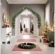 vidaXL LED-Girlande vidaXL Weihnachtsgirlande Geschm&uuml;ckt mit Kugeln und...