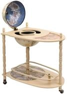 vidaXL Barschrank Globus-Bartisch Eukalyptusholz Gr&uuml;n Freistehend (1-St)