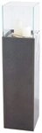 VIVANNO Bodenwindlicht Windlicht CANDELA Fiberzement Zementgrau 25x25x100 cm (1 St),