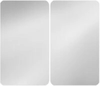 WENKO Herd-Abdeckplatte Universal Modell Silber, Glas, Kunststoff, (Set, 2 tlg),
