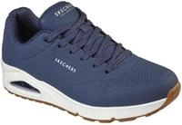 Sneaker SKECHERS "Uno - Stand on Air", Herren, Gr. 45, blau (navy), Lederimitat,