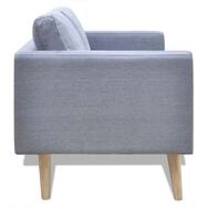 vidaXL Sofa, 2-Sitzer Stoff Hellgrau
