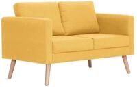 vidaXL Sofa, 2-Sitzer-Sofa Stoff Gelb