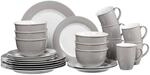 Geschirr-Set RITZENHOFF & BREKER "Kombiservice Doppio 24er Set", grau, 24, Porzellan,