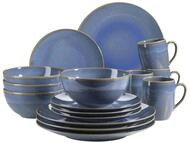 Kombiservice M&Auml;SER "Ossia", blau (hellblau), 16, Geschirr-Sets, Kombiservice