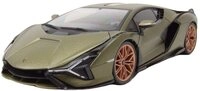 Bburago Modellauto Lamborghini Sian FKP 37 2019 matt olive metallic, Ma&szlig;stab...