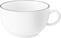 Seltmann Weiden Tasse Lido Black Line, 1-tlg., Porzellan, Milchkaffeeobertasse...