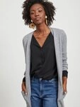 Vila Longstrickjacke VIRIL LONG L/S KNIT CARDIGAN - NOOS Viskosemischung, regular fit