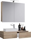 VCM Badm&ouml;bel-Set 3-tlg G&auml;ste WC Waschplatz Waschtisch Gudas Schrank, (Komplett-Set,