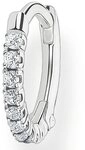 THOMAS SABO Single-Creole farbige oder wei&szlig;e Steine, mit Glas-Keramik Stein, Korund