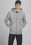 Kapuzensweatjacke JACK & JONES "JJEBASIC Hoodie mit Rippb&uuml;ndchen und angenehmem