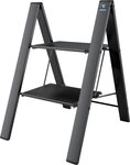 Bischof Colombo Trittleiter Leonardo Black 1, 2-stufig, Tragkraft 150 kg, Aluminium
