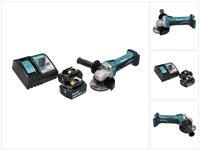 Makita Akku-Winkelschleifer DGA 452 RG Akku Winkelschleifer 18 V 115 mm + 2x...