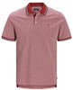 Jack & Jones T-Shirt Polo T-Shirt Pique Kurzarm Hemd Basic JPRBLUWIN 5525 in Rot