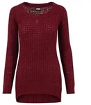 URBAN CLASSICS Rundhalspullover Urban Classics Damen Ladies Long Wideneck...
