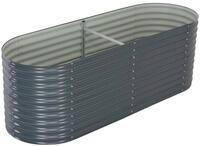 vidaXL Hochbeet 240 x 80 x 81 cm Hochbeet aus verzinktem Stahl 240x80x81 cm f&uuml;r