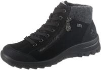 Winterboots RIEKER, Damen, Gr. 38, schwarz, Filz, Nubuklederimitat, Veloursleder,