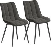 Woltu Esszimmerstuhl (2er-Set), Sessel mit R&uuml;ckenlehne, Metallbeine