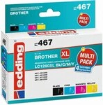 edding Druckerpatronen Multipack kompatibel mit Brother LC1280XL BK/C/M/Y